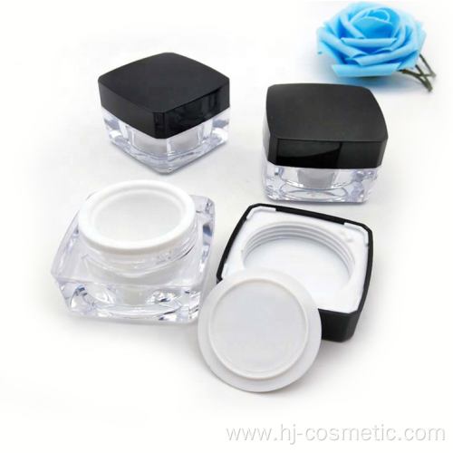 Wholesale Clear acrylic square cosmetic jars with good price